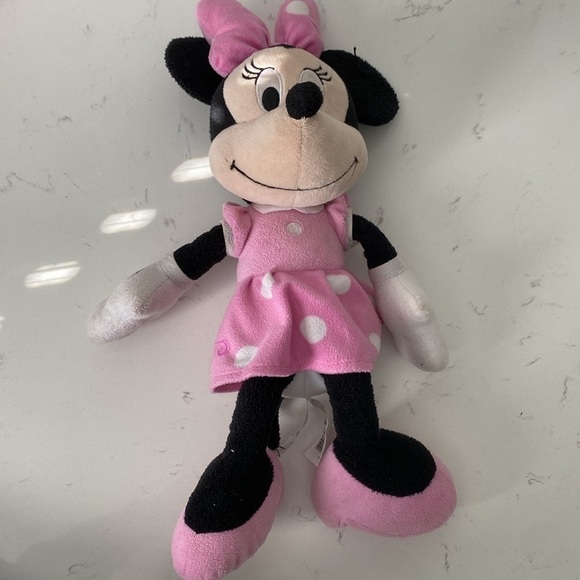 Minnie Mouse toddler rolling backpack suitcase and Minnie Mouse stuffed animal - Picture 13 of 17